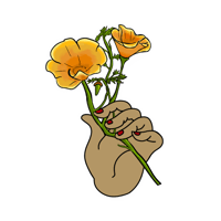 California poppy sticker (all proceeds will be donated to teens impacted by California wildfires)