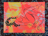 Image 1 of LAZY DEVIL GIRL  Silkscreen Print