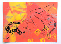 Image 2 of LAZY DEVIL GIRL  Silkscreen Print