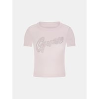 Image 1 of CAMISETA ROSA LETRAS GUESS SS25