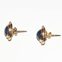 Image 3 of Victorian Blue Sapphire Cabochon Earring