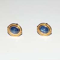 Image 2 of Victorian Blue Sapphire Cabochon Earring