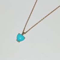 Image 2 of  Mini Sleeping Beauty Turquoise Heart Necklace 