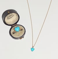 Image 3 of  Mini Sleeping Beauty Turquoise Heart Necklace