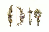 Image of Fire Emblem Relic Weapons - Pins Necklace Keychain - 3 Houses - Byleth Dimitri Edelgard Claude Weapo