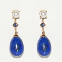 Image 1 of Blue Lapis Drop Earring