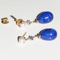 Image 2 of Blue Lapis Drop Earring