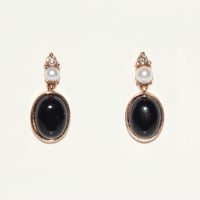 Victorian onyx earring