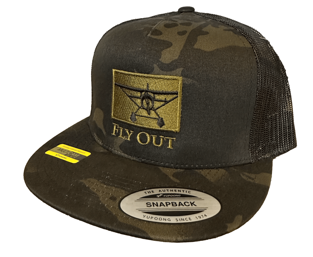 Image of Alaska Fly Out Embroidered Hat MultiCam/Black