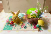 Sweet Vintage Bunny and Easter Egg Cart Decoration