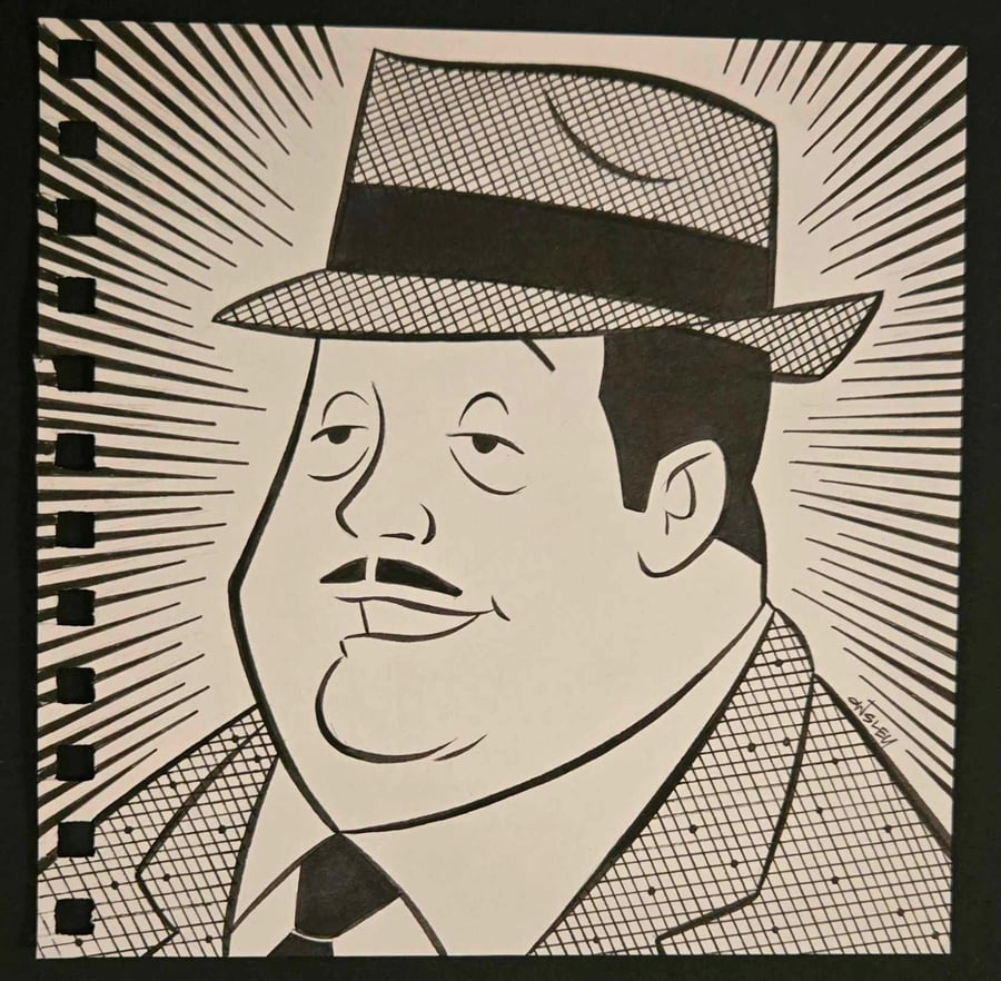Image of THE AMAZING CHAN! CHARLIE CHAN! 1970s HANNA-BARBERA TV CARTOON! 6x6 SKETCHBOOK ORIGINAL ARTWORK!