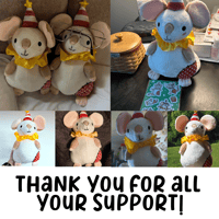 Image 11 of French Fry the Circus Rat - Charming 9" Polyester Plush + Free Sticker Sheet!