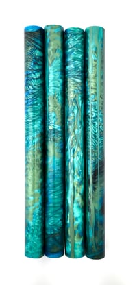 Image 2 of Fiji custom bespoke pen blanks, high pressure cured with Alumilite Resin. Bespoke ready!