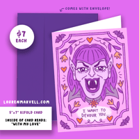 Image 2 of NEW! MONSTER VALENTINES - LADY VAMP