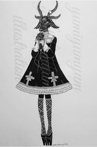 Image 1 of Spooky Girls Prints (Black/White)