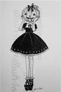 Image 3 of Spooky Girls Prints (Black/White)