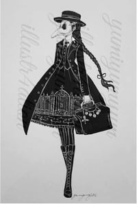 Image 4 of Spooky Girls Prints (Black/White)