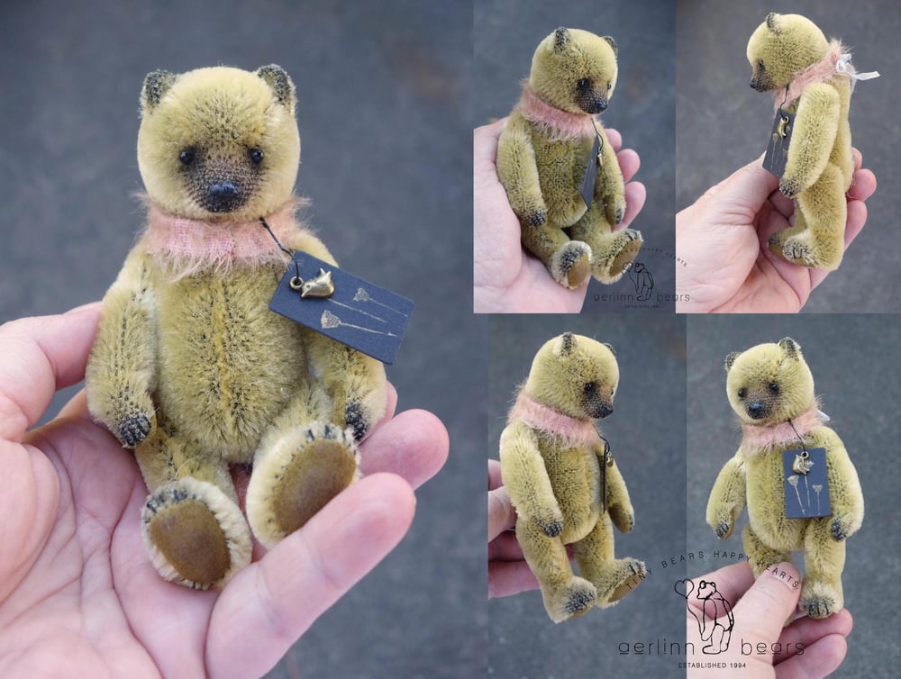 Image of One of a Kind Mohair Artist Teddy Bear Toy Art Doll by Aerlinn Bears