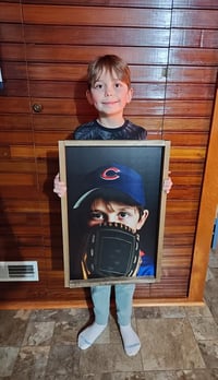 Image 1 of Printed photos on wood