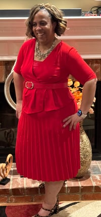 Image 4 of Elegant Office, Casual Dress with Belt 