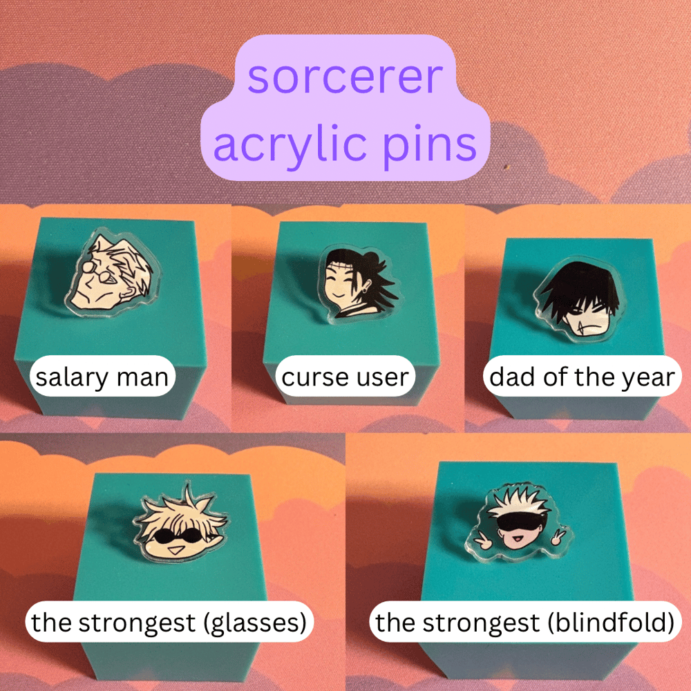 Image of sorcerer acrylic pins