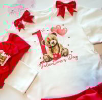 Image 3 of 1st valentine bear tutu set 
