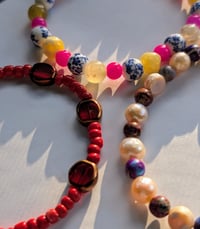 Image 2 of Valentine's bracelet/Seed bead bracelets/Red/Stacking bracelets/Layering bracelets/V. day jewelry