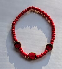 Image 1 of Valentine's bracelet/Seed bead bracelets/Red/Stacking bracelets/Layering bracelets/V. day jewelry