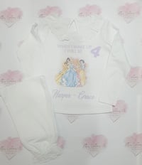 Image 1 of Princesses birthday white frill pyjamas 