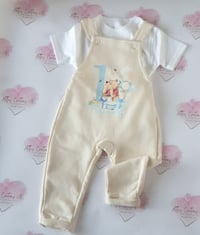 Image 1 of Baby boy personalised my 1st bear outfit 