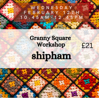 Image 1 of Shipham granny Square workshop Wednesday February 12th 10.45am-12.45pm