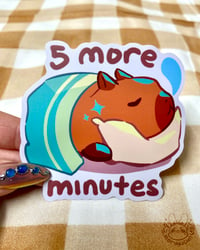 【ORIGINAL】Capybara "5 more min" Sticker