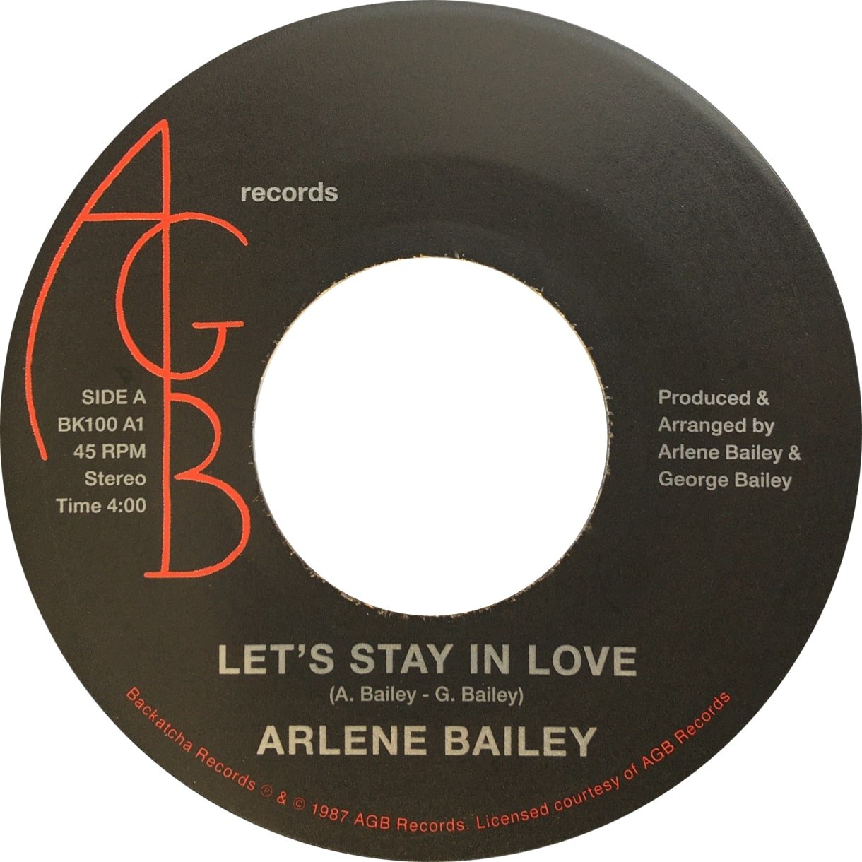 Image of Arlene Bailey 'Let's Stay In Love' 45 w/picture sleeve