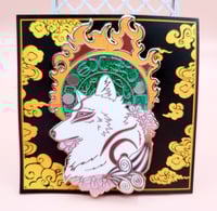 Image 2 of Celestial wolf goddess enamel pins