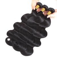 Image 4 of 300G  Super Virgin Brazilian Super Virgin Hair Body Waves Bundles with Closure