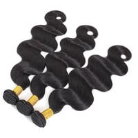 Image 4 of 300G   Brazilian Super Virgin Hair Body Waves Bundles with 5x5 HD Closure