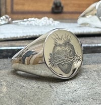 Image 2 of Sacred Heart Signet Ring
