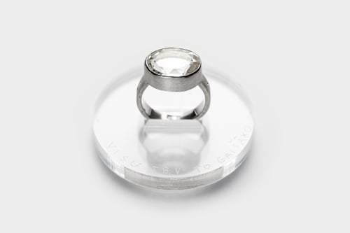 Image of "I wish you..." silver ring with rock crystal · SERENISSIME SIT TIBI ·