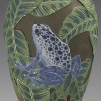 Image 6 of Poison Dart frog sgraffito vessel 