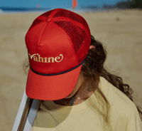 Image 4 of Walker Golf x Wahine Trucker Cap Burnt Red 🌴 [2025]
