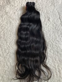 Image 4 of Thick  Raw Burmese Hair Extensions  100% Human Hair  100G  Wavy