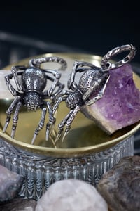 Image 2 of BIG SPIDER Ear Weights - Stainless Steel - Big Ear Hangers - Weights for Stretched Ears - Tarantula 