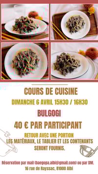 Image 2 of ATELIER DE CUISINE CORÉENNE 🇰🇷