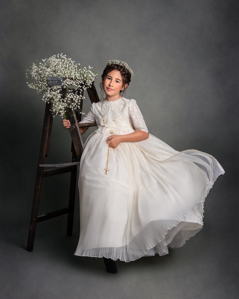 Image of PETITE Fine Art Communion Sessions GREY BACKDROP (DEPOSIT)