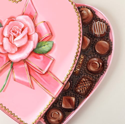 Image of Valentine candy box plaque 