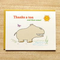 Image 1 of Hippo Thank You Card