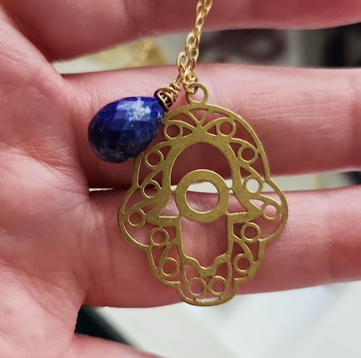 Image of Lapis Hamsa Set