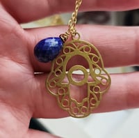 Image 3 of Lapis Hamsa Set