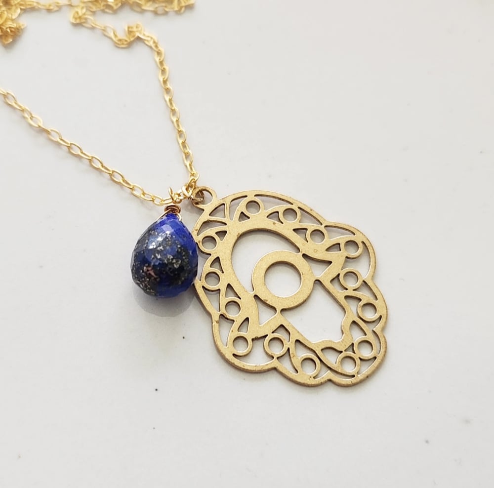 Image of Lapis Hamsa Set