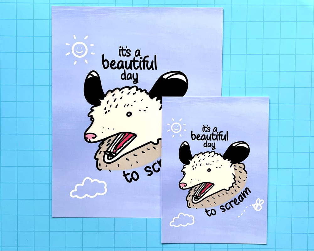 Image of Screaming possum print